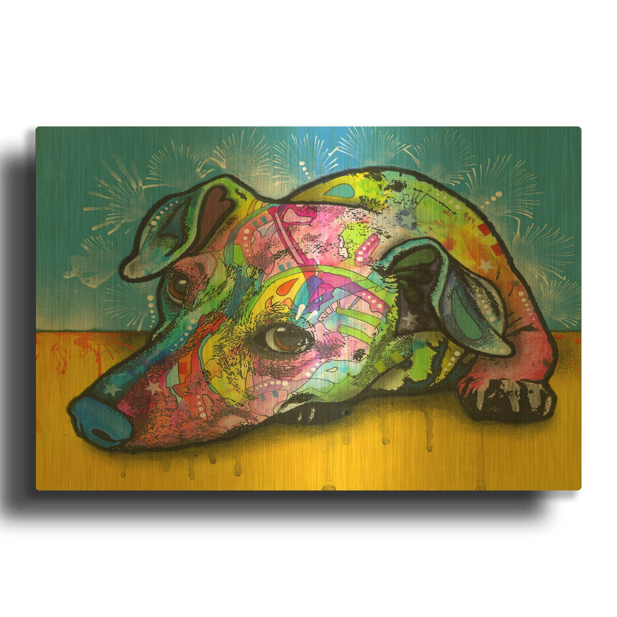 'I'm Waiting' By Dean Russo Gold Metal Wall Art