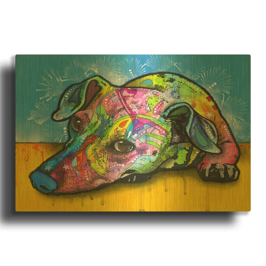 'I'm Waiting' By Dean Russo Gold Metal Wall Art