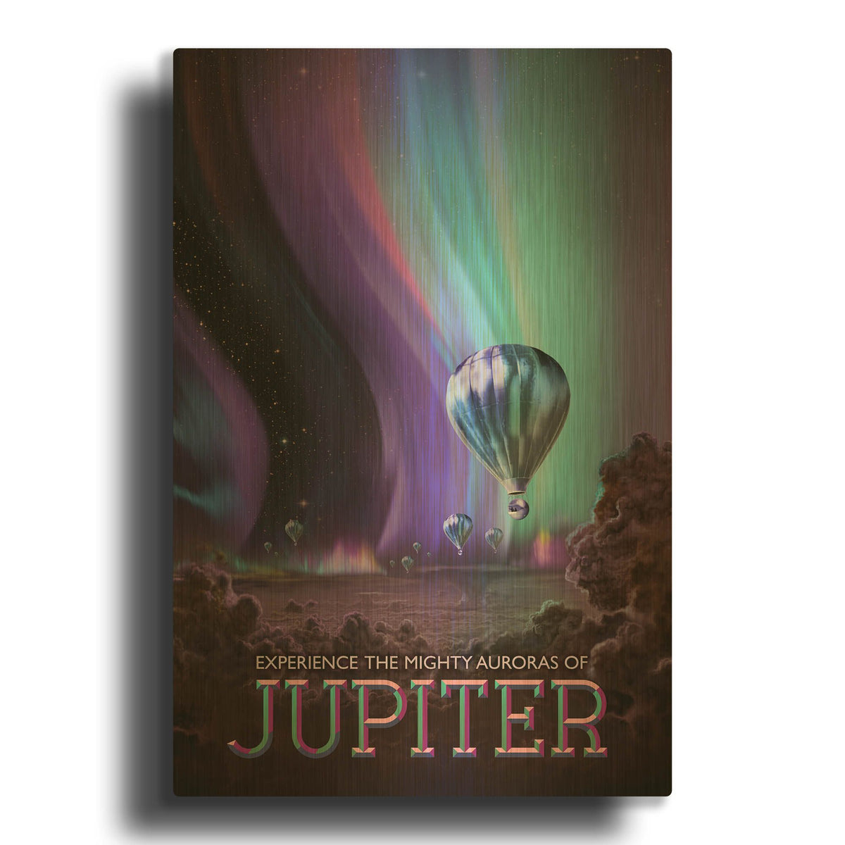 'Jupiter' By NASA Posters Gold Metal Wall Art