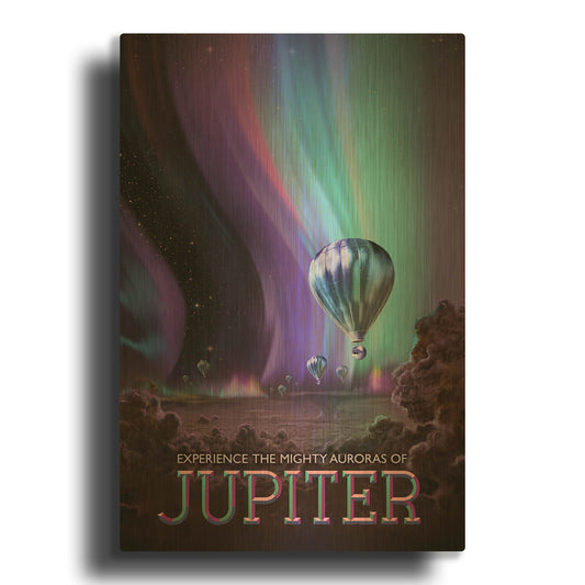 'Jupiter' By NASA Posters Gold Metal Wall Art