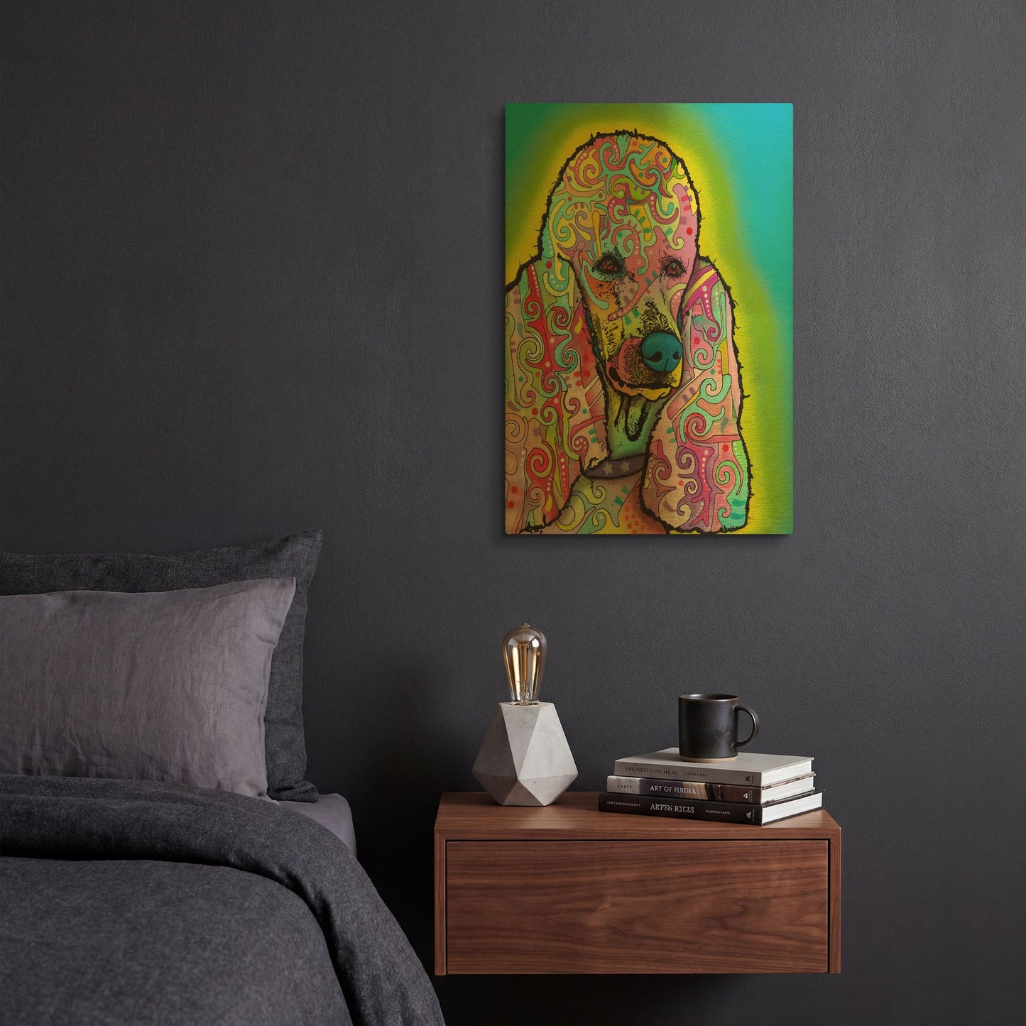 'Poodle' By Dean Russo Gold Metal Wall Art