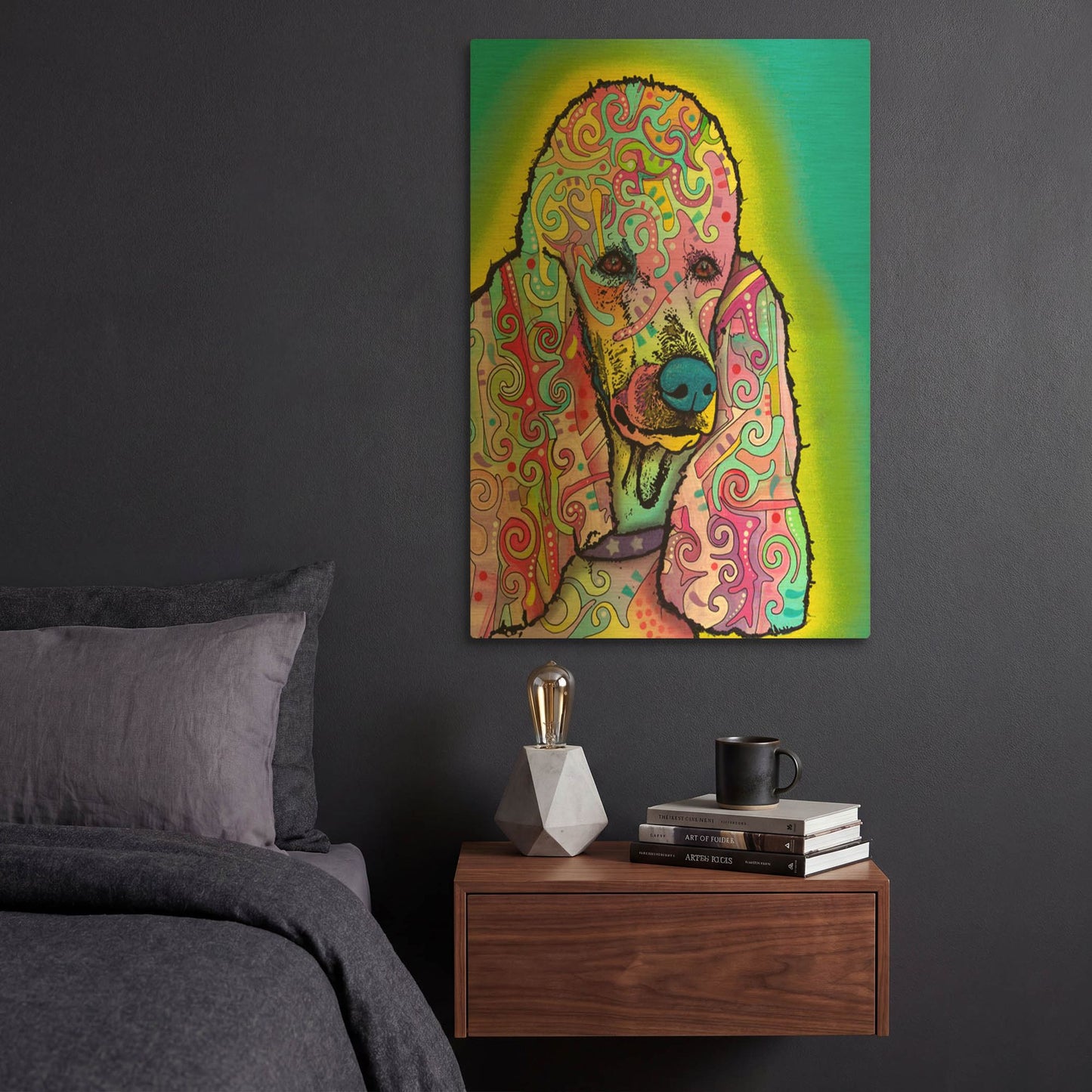 'Poodle' By Dean Russo Gold Metal Wall Art
