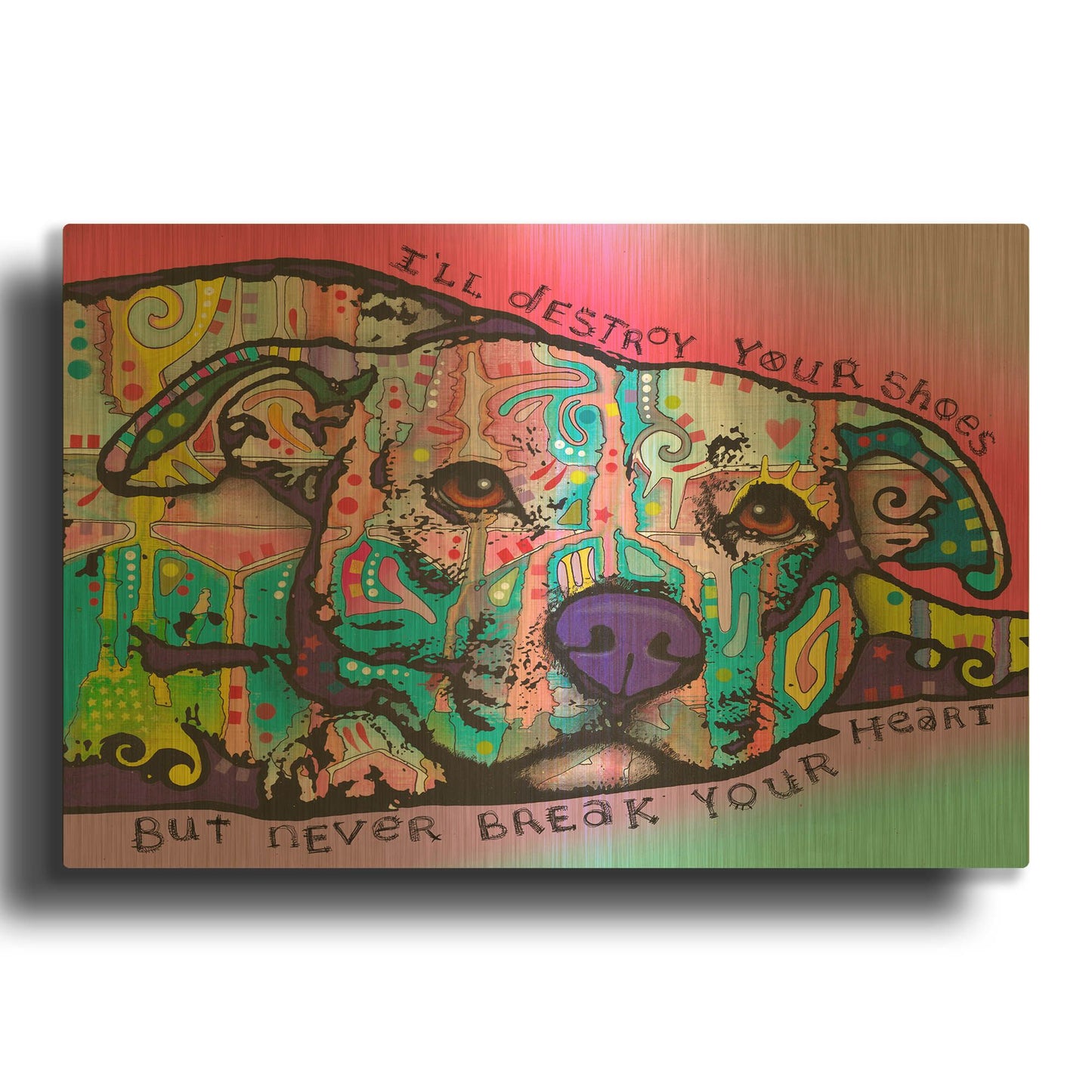 'Never Break Your Heart' By Dean Russo Gold Metal Wall Art