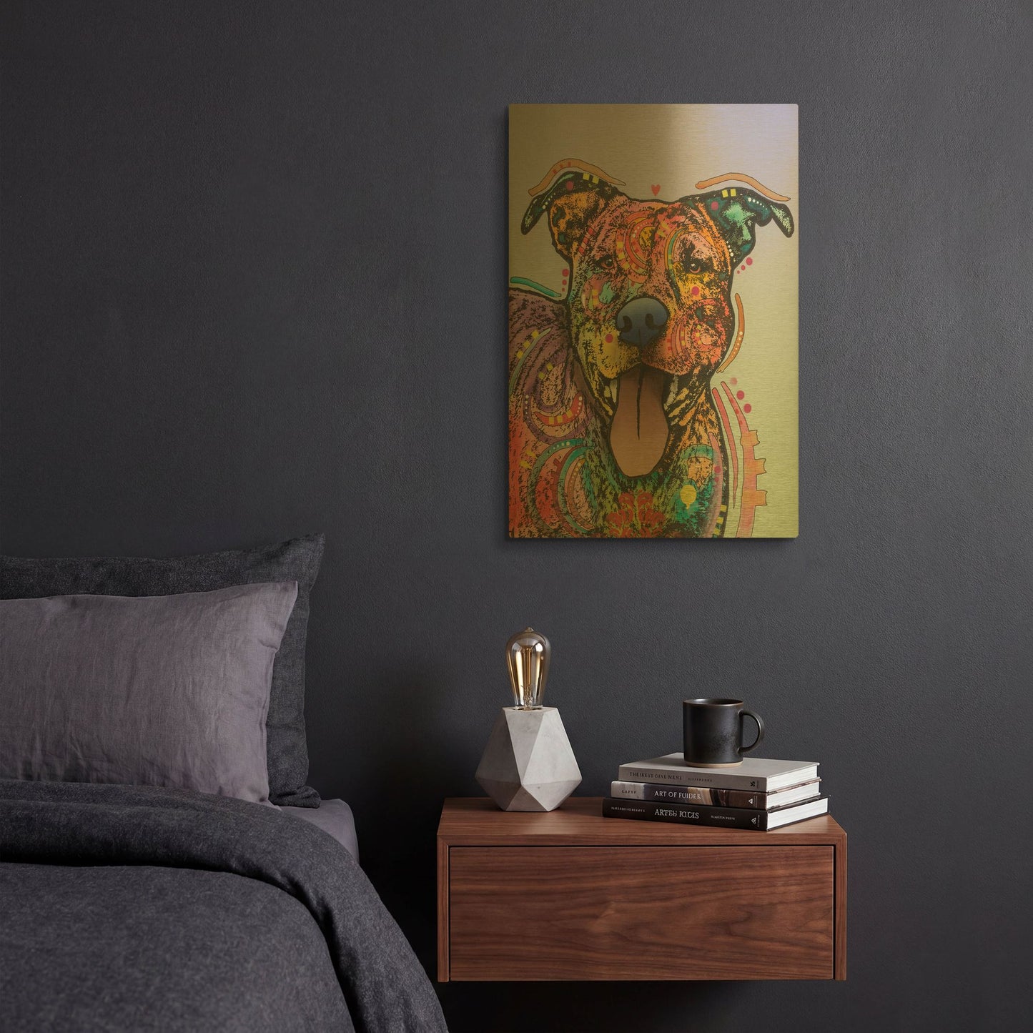 'Zoey' By Dean Russo Gold Metal Wall Art