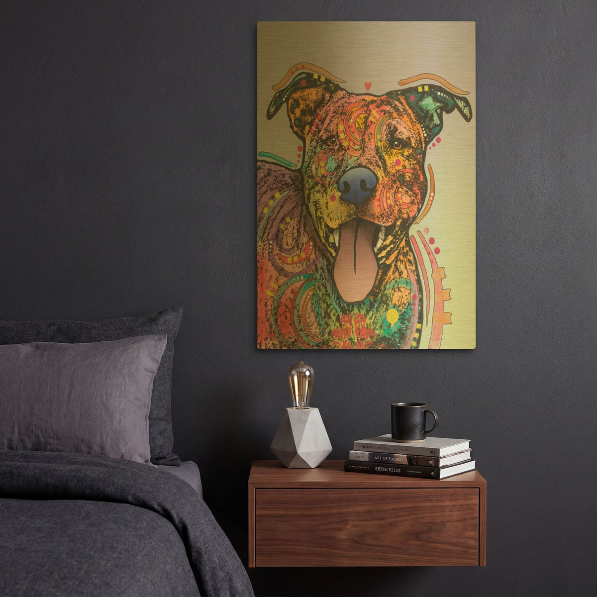 'Zoey' By Dean Russo Gold Metal Wall Art