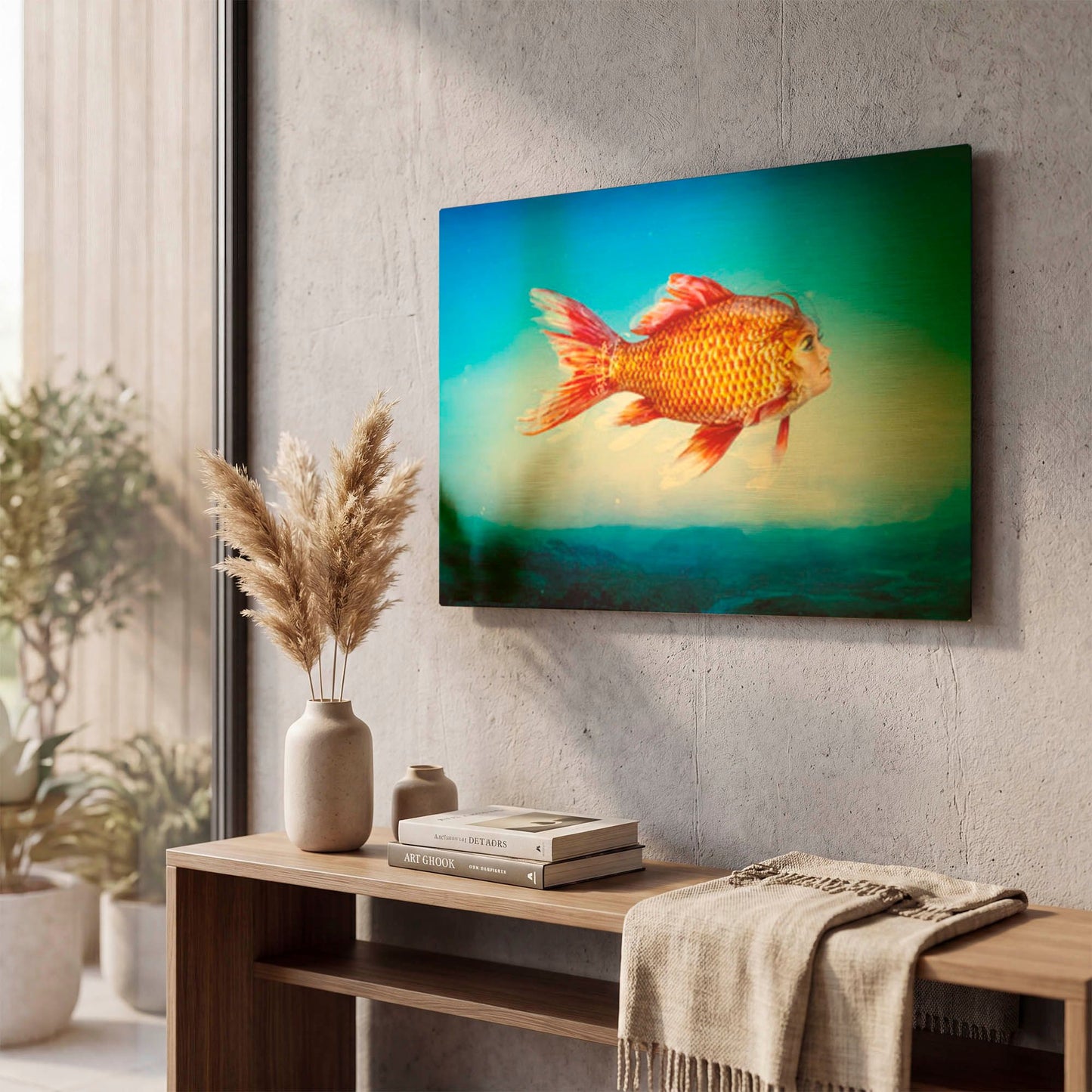 'The Outsider' By Mario Sanchez Nevado Gold Metal Wall Art