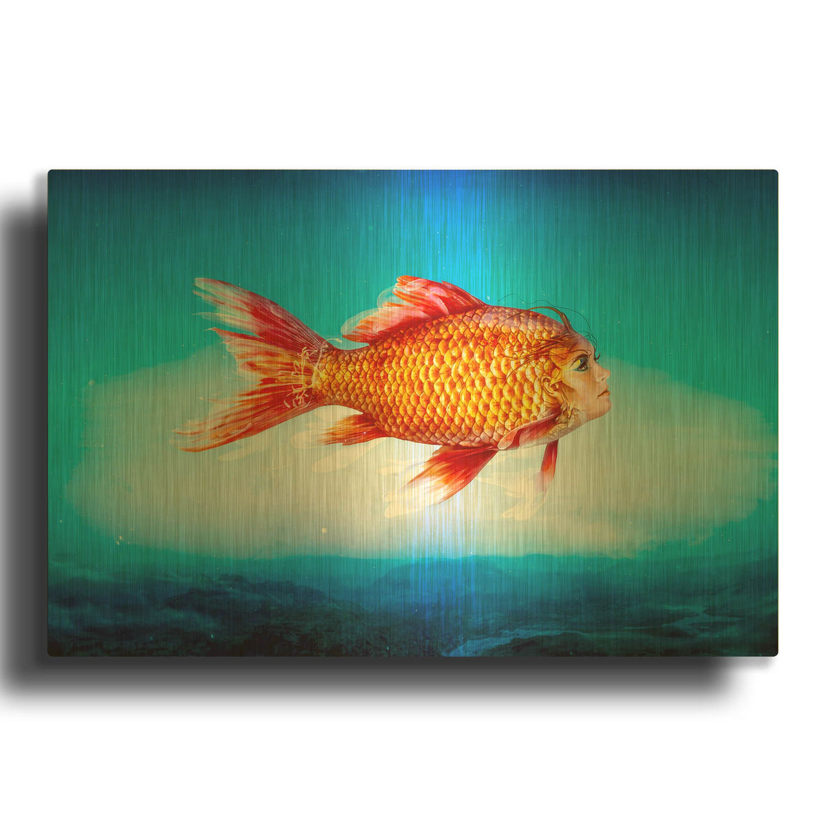'The Outsider' By Mario Sanchez Nevado Gold Metal Wall Art