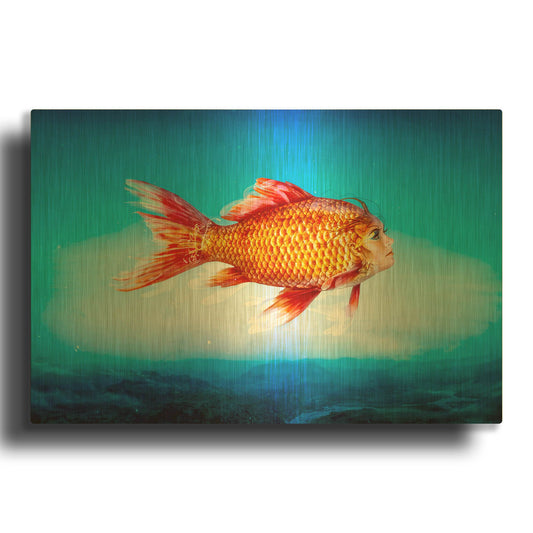 'The Outsider' By Mario Sanchez Nevado Gold Metal Wall Art