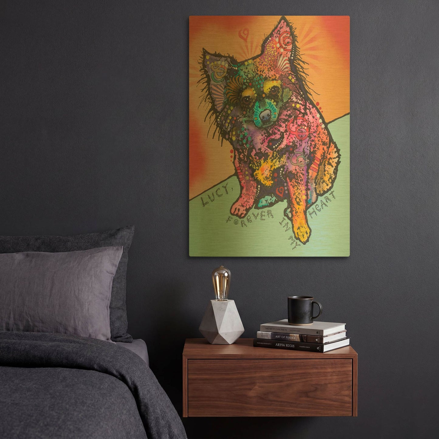 'Lucy B' By Dean Russo Gold Metal Wall Art