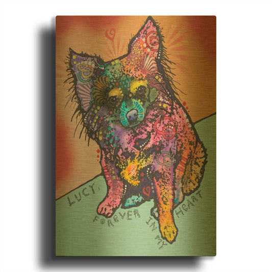 'Lucy B' By Dean Russo Gold Metal Wall Art