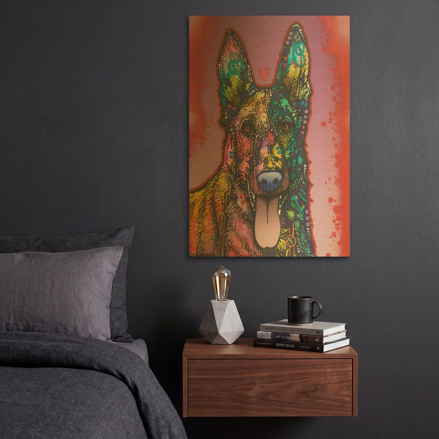 'Ninja' By Dean Russo Gold Metal Wall Art