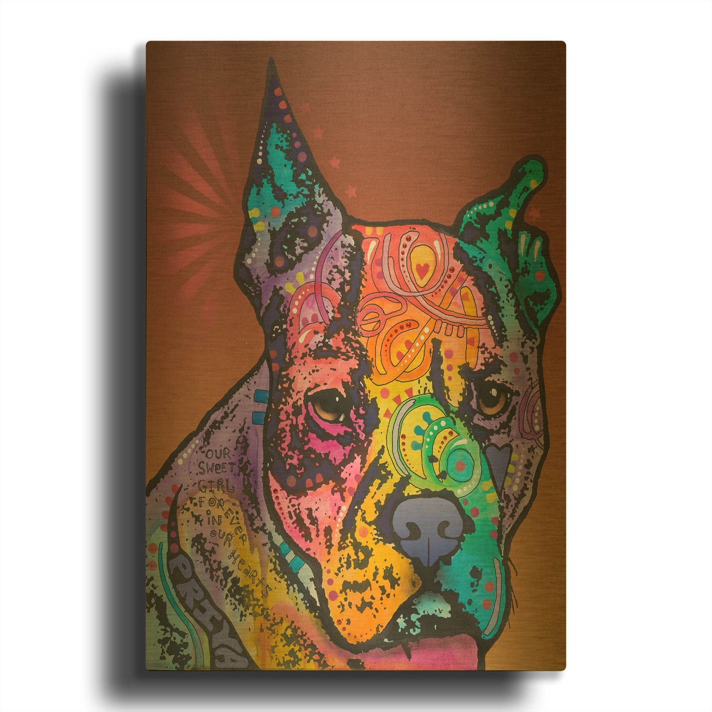 'Priya' By Dean Russo Gold Metal Wall Art