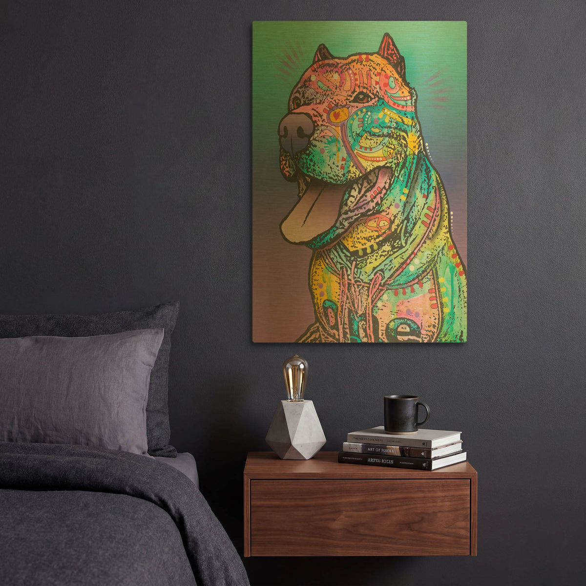 'Riliad' By Dean Russo Gold Metal Wall Art