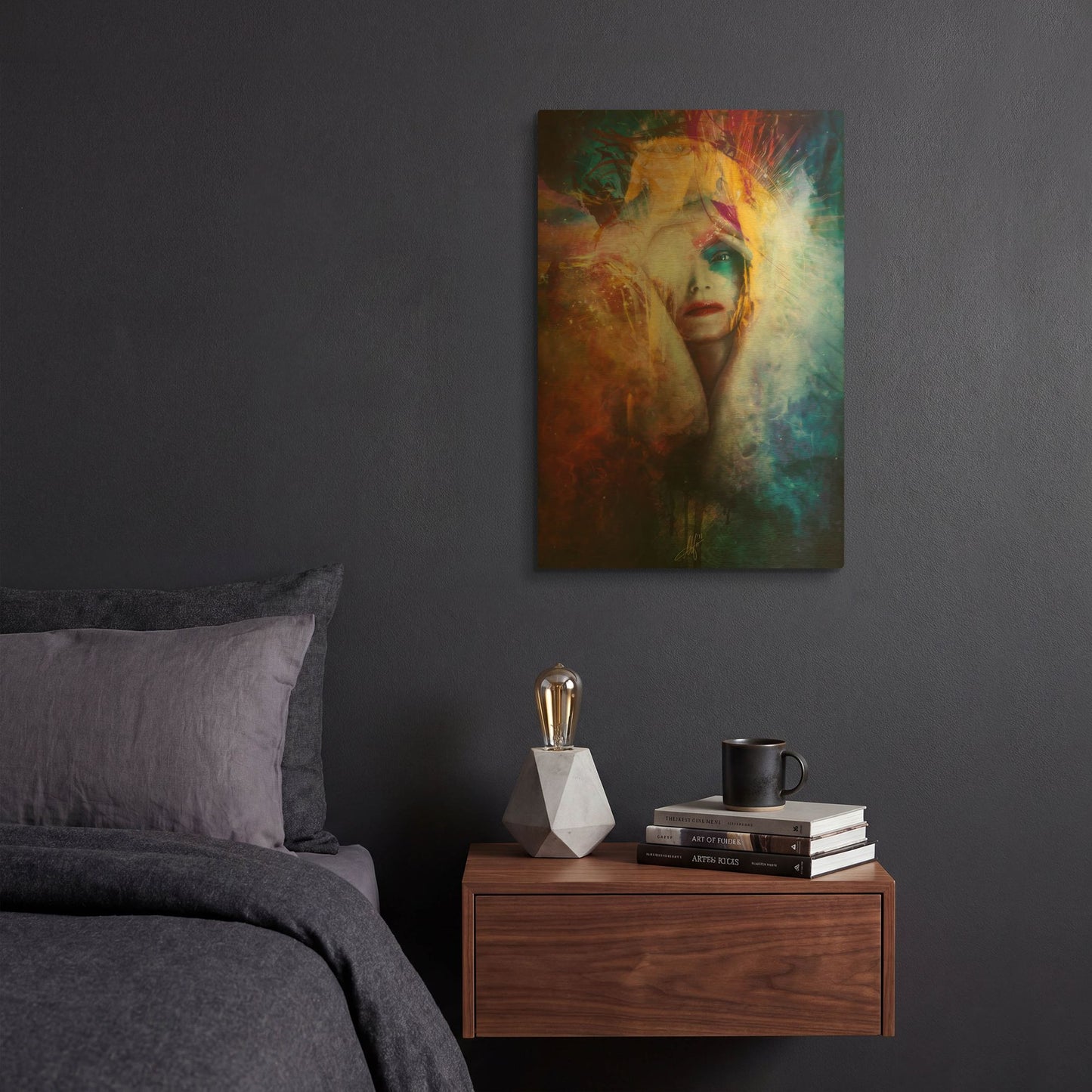 'The Radiant Nimbus Of Crestfallen' By Mario Sanchez Nevado Gold Metal Wall Art