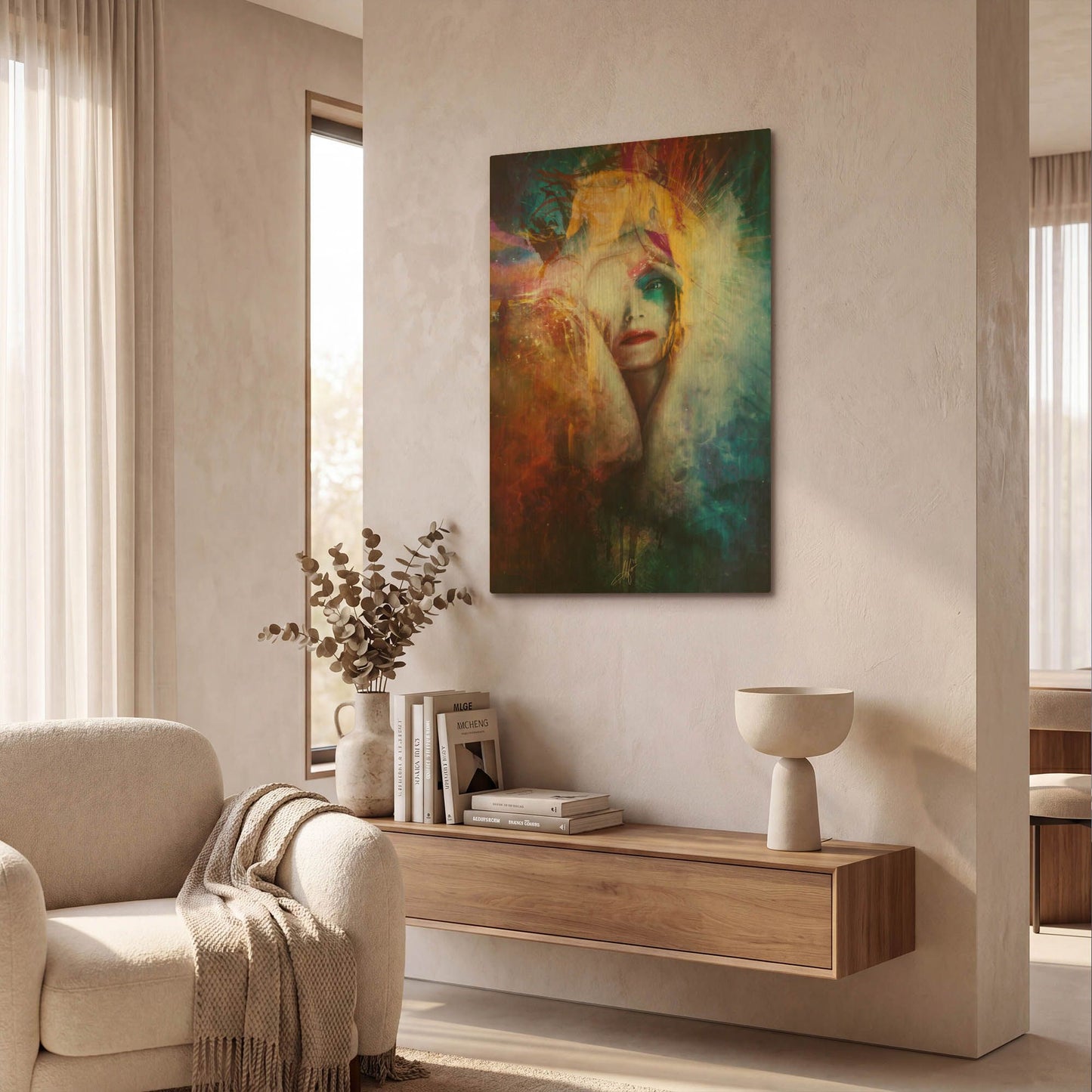 'The Radiant Nimbus Of Crestfallen' By Mario Sanchez Nevado Gold Metal Wall Art