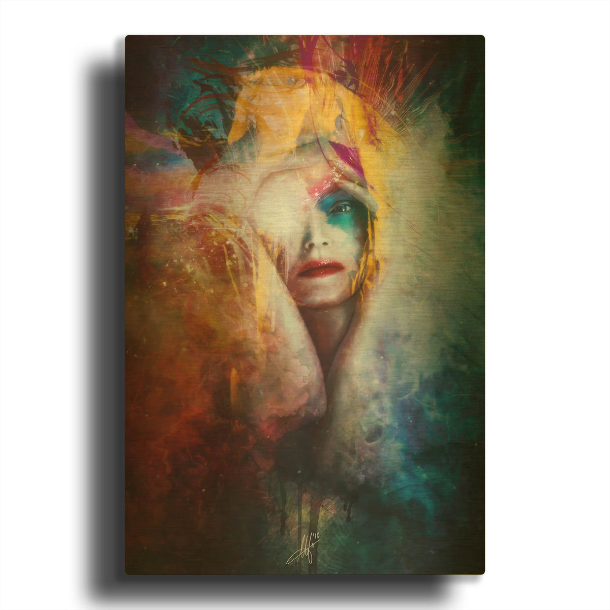 'The Radiant Nimbus Of Crestfallen' By Mario Sanchez Nevado Gold Metal Wall Art