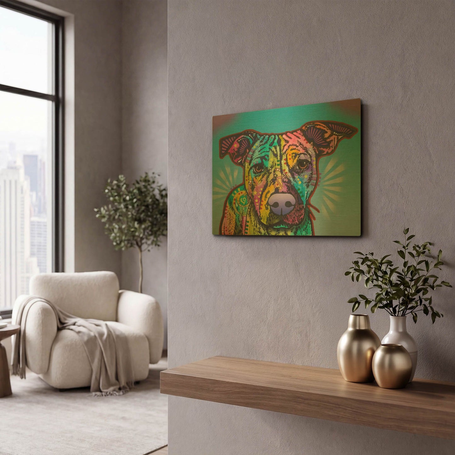 'Roo' By Dean Russo Gold Metal Wall Art