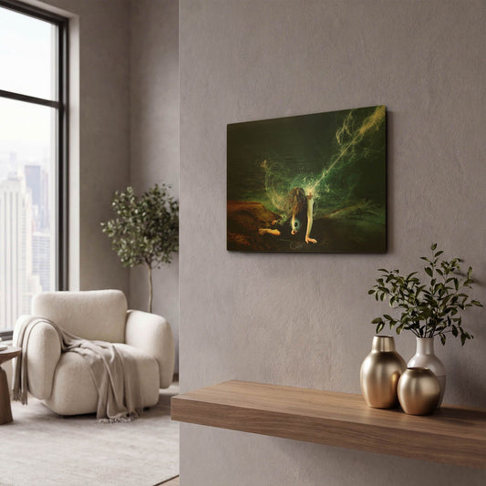 'The Subconsciousness' By Mario Sanchez Nevado Gold Metal Wall Art