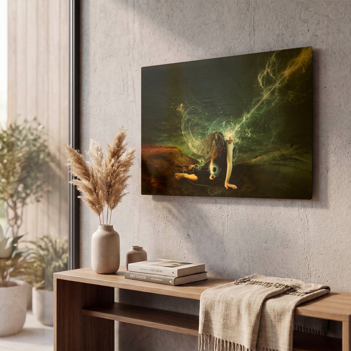'The Subconsciousness' By Mario Sanchez Nevado Gold Metal Wall Art