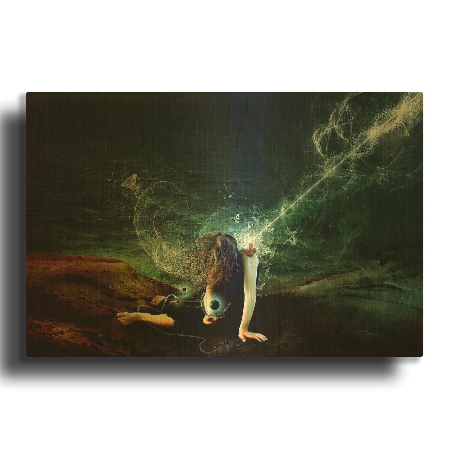 'The Subconsciousness' By Mario Sanchez Nevado Gold Metal Wall Art