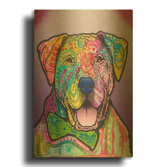 'Charlie Brown Custom 002' By Dean Russo Gold Metal Wall Art