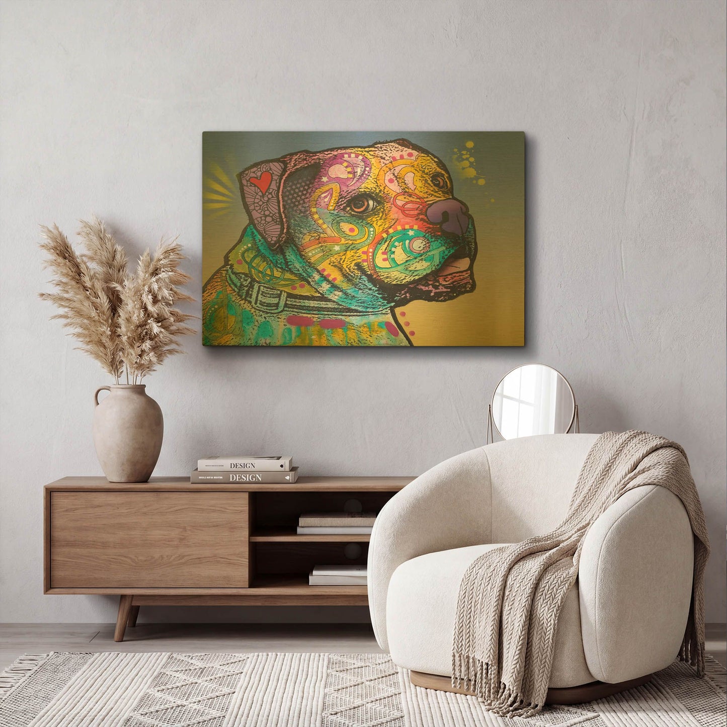 'Deuce 007' By Dean Russo Gold Metal Wall Art