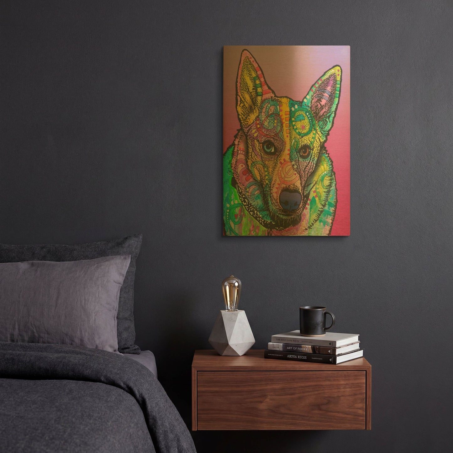 'Mia 005' By Dean Russo Gold Metal Wall Art