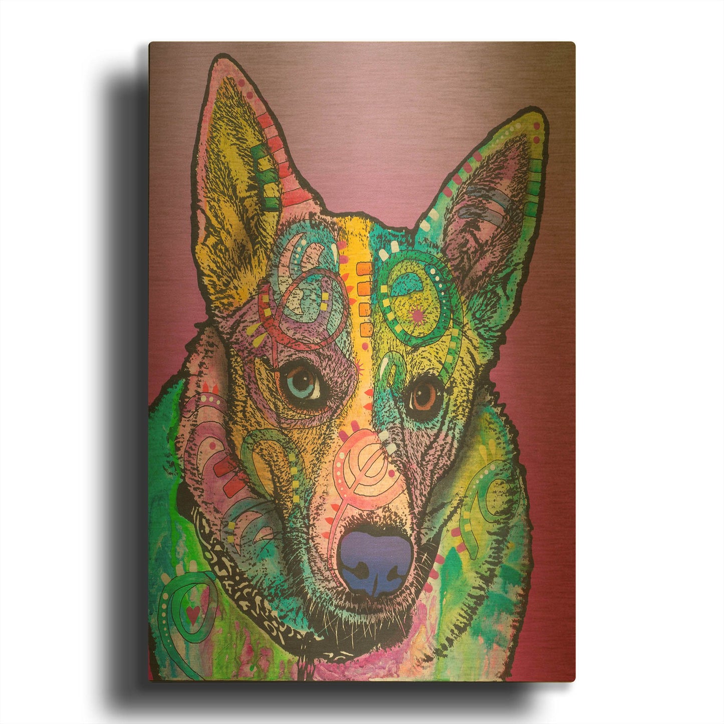 'Mia 005' By Dean Russo Gold Metal Wall Art