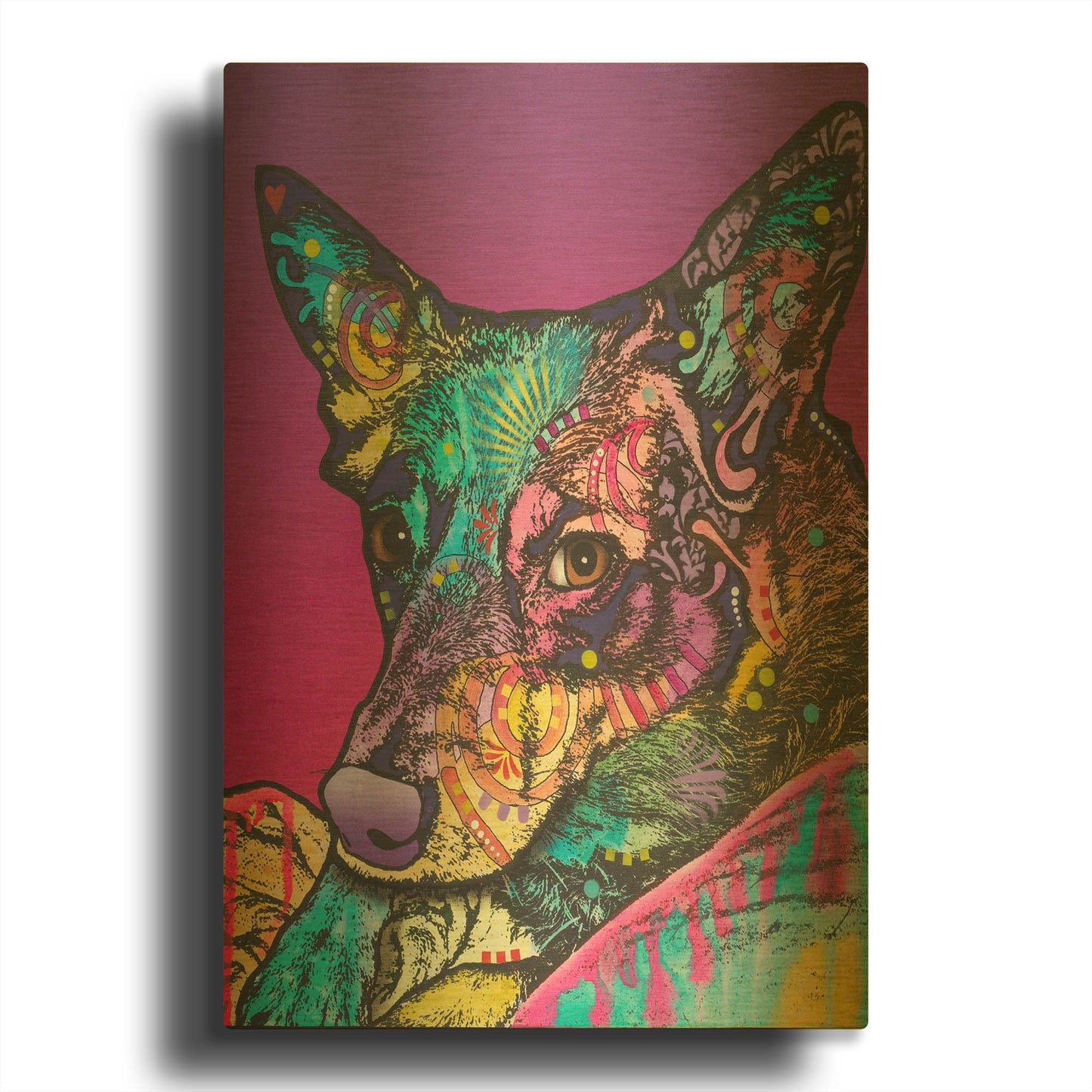 'Zena 004' By Dean Russo Gold Metal Wall Art