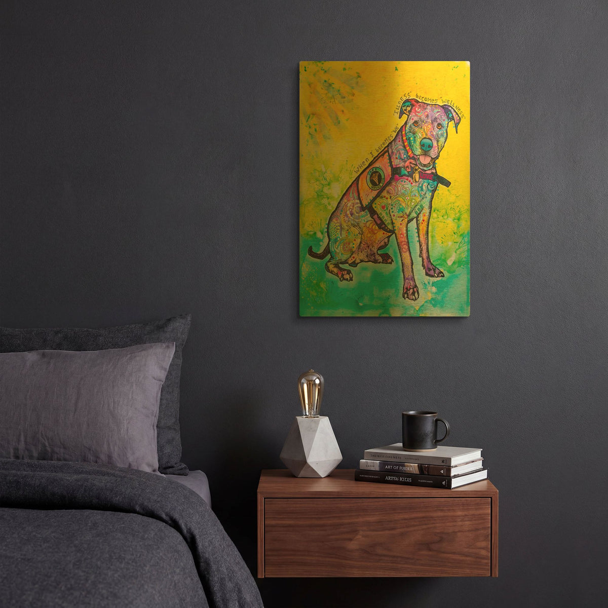 'K 9 Patrol' By Dean Russo Gold Metal Wall Art