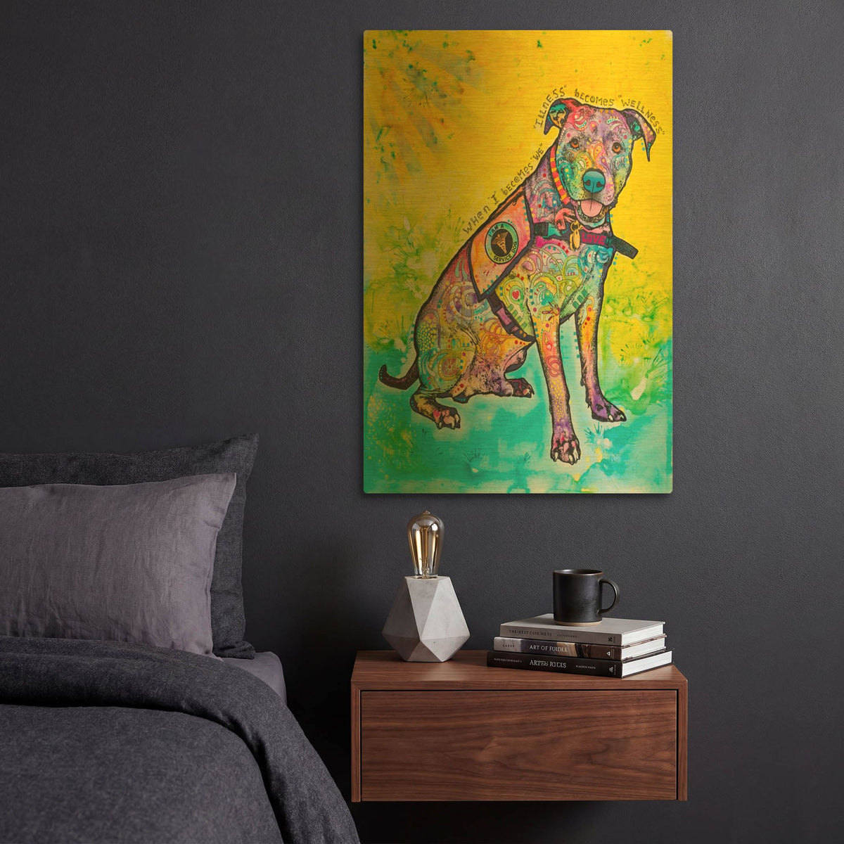 'K 9 Patrol' By Dean Russo Gold Metal Wall Art