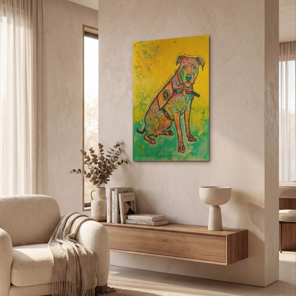 'K 9 Patrol' By Dean Russo Gold Metal Wall Art