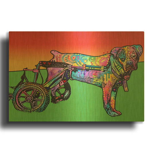 'Ospa On Wheels' By Dean Russo Gold Metal Wall Art