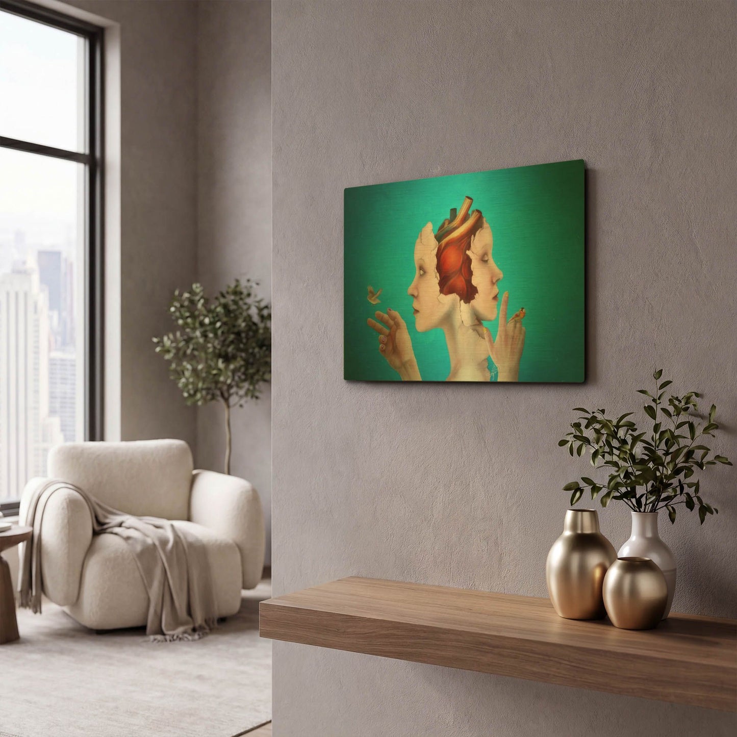 'Turning Point' By Mario Sanchez Nevado Gold Metal Wall Art