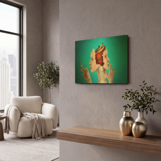 'Turning Point' By Mario Sanchez Nevado Gold Metal Wall Art