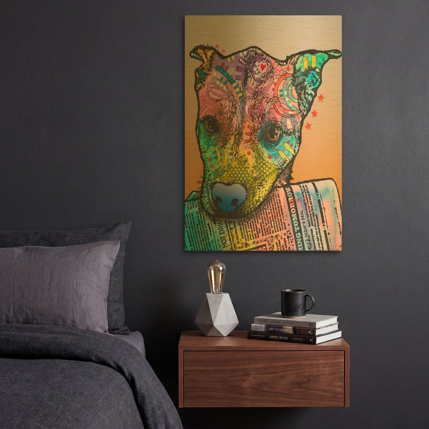 'Bentley Custom 002' By Dean Russo Gold Metal Wall Art