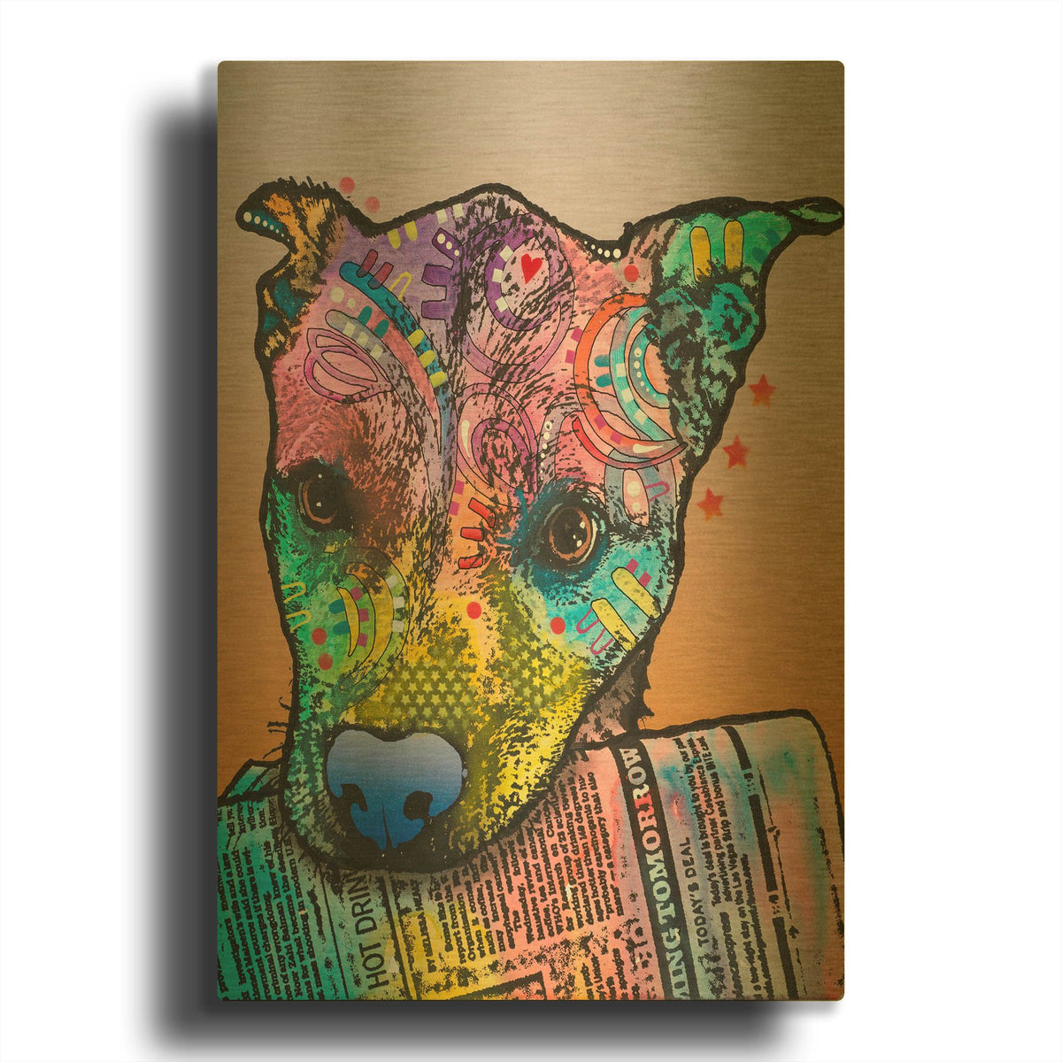 'Bentley Custom 002' By Dean Russo Gold Metal Wall Art