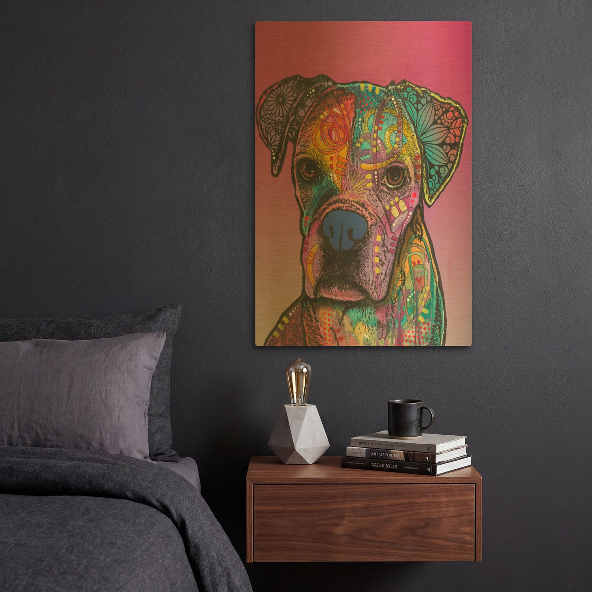 'Gertie Custom 1' By Dean Russo Gold Metal Wall Art