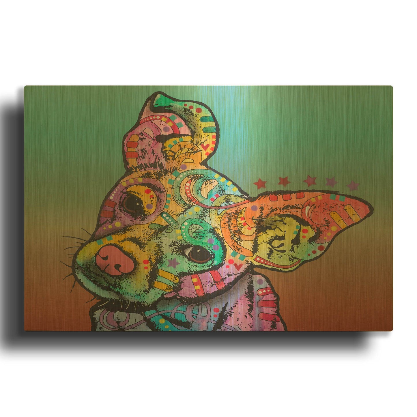 'Rigby Custom 3' By Dean Russo Gold Metal Wall Art