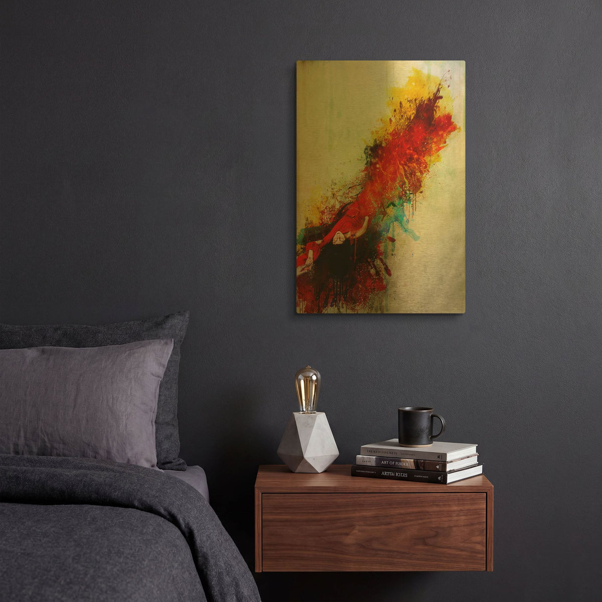 'Violently Happy' By Mario Sanchez Nevado Gold Metal Wall Art