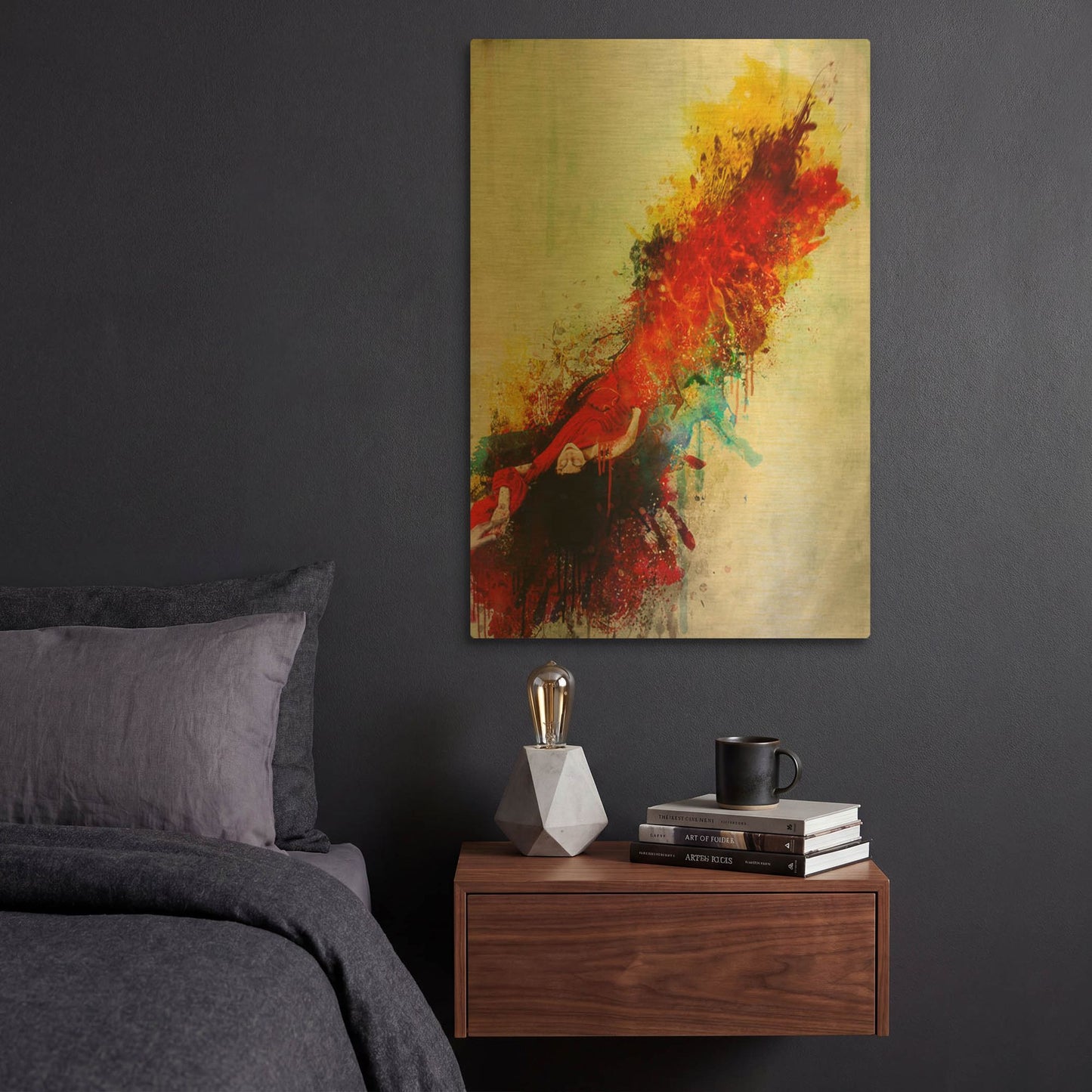 'Violently Happy' By Mario Sanchez Nevado Gold Metal Wall Art