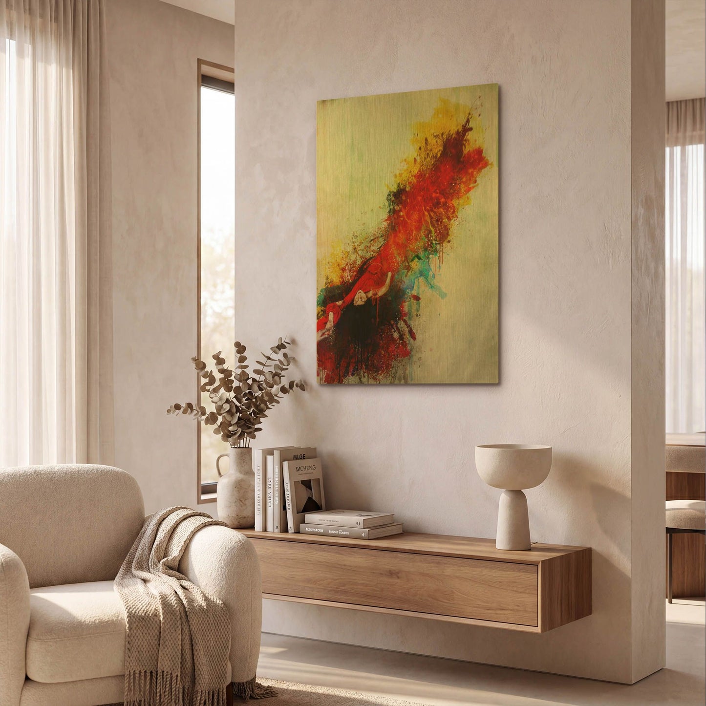 'Violently Happy' By Mario Sanchez Nevado Gold Metal Wall Art