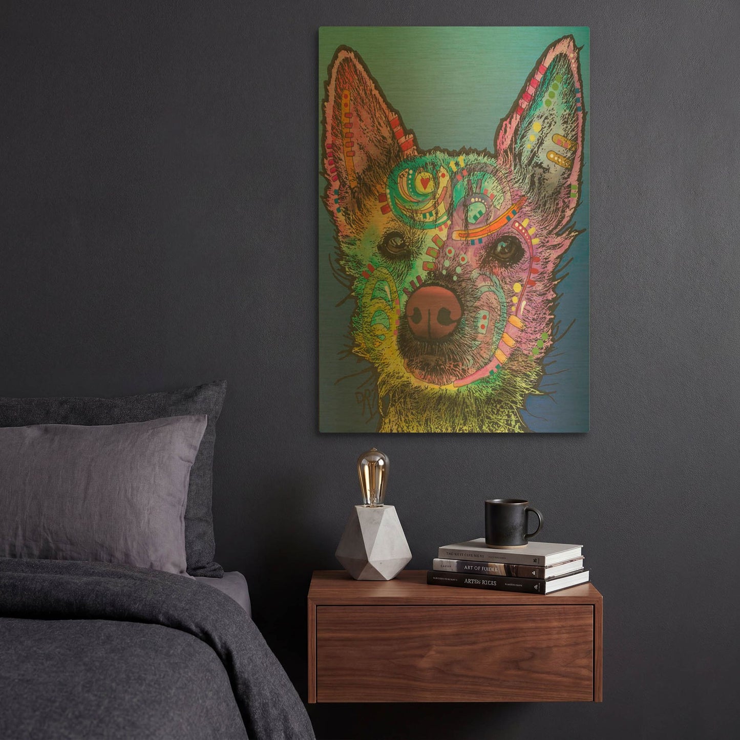 'Ozzie' By Dean Russo Gold Metal Wall Art
