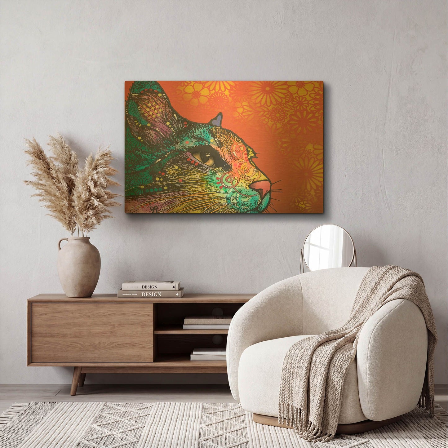 'Smudge' By Dean Russo Gold Metal Wall Art