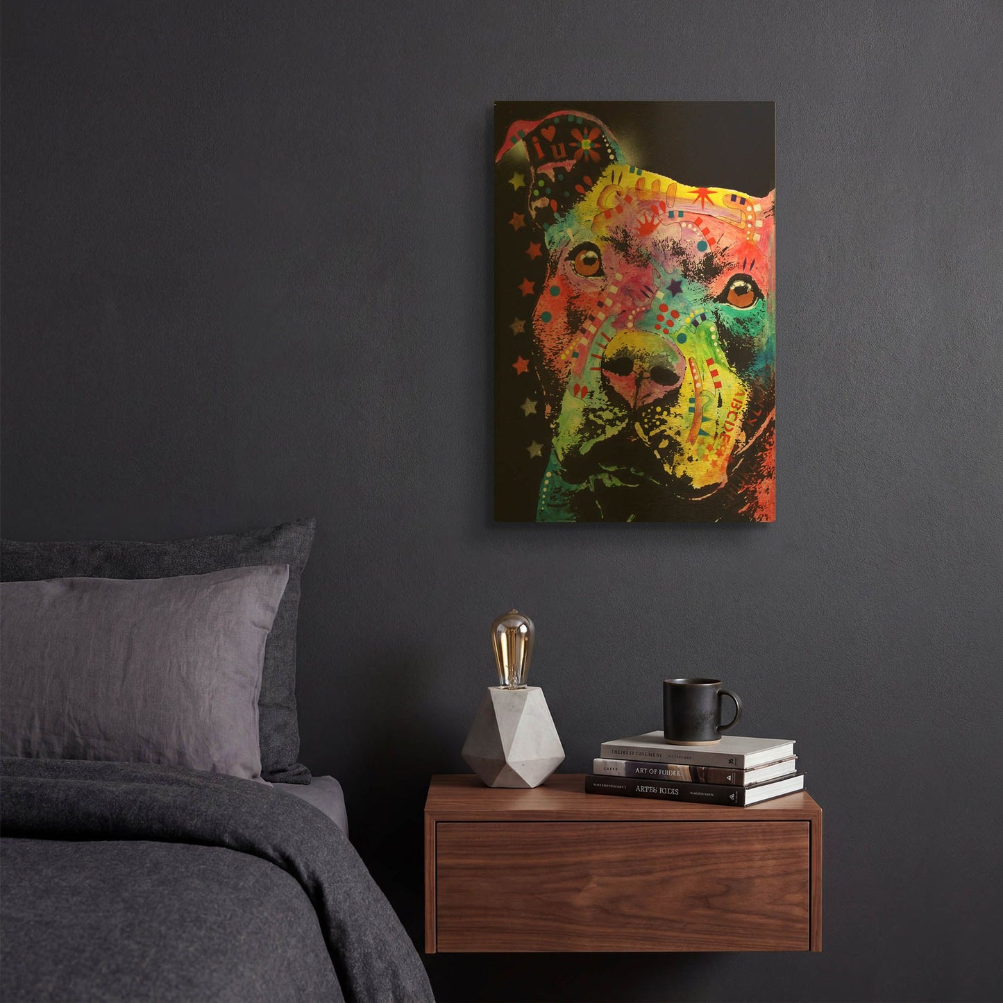 'Thoughtful Pit' By Dean Russo Gold Metal Wall Art