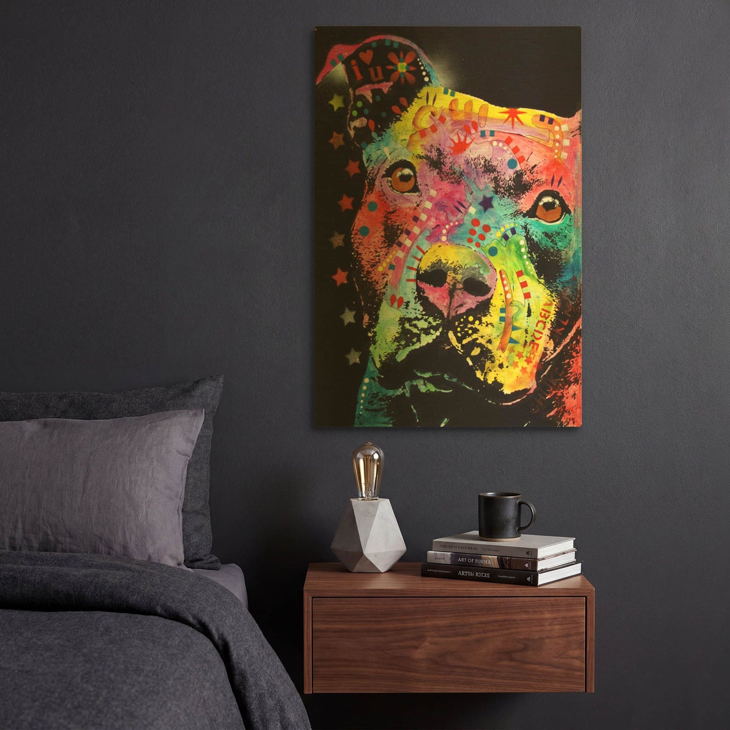 'Thoughtful Pit' By Dean Russo Gold Metal Wall Art