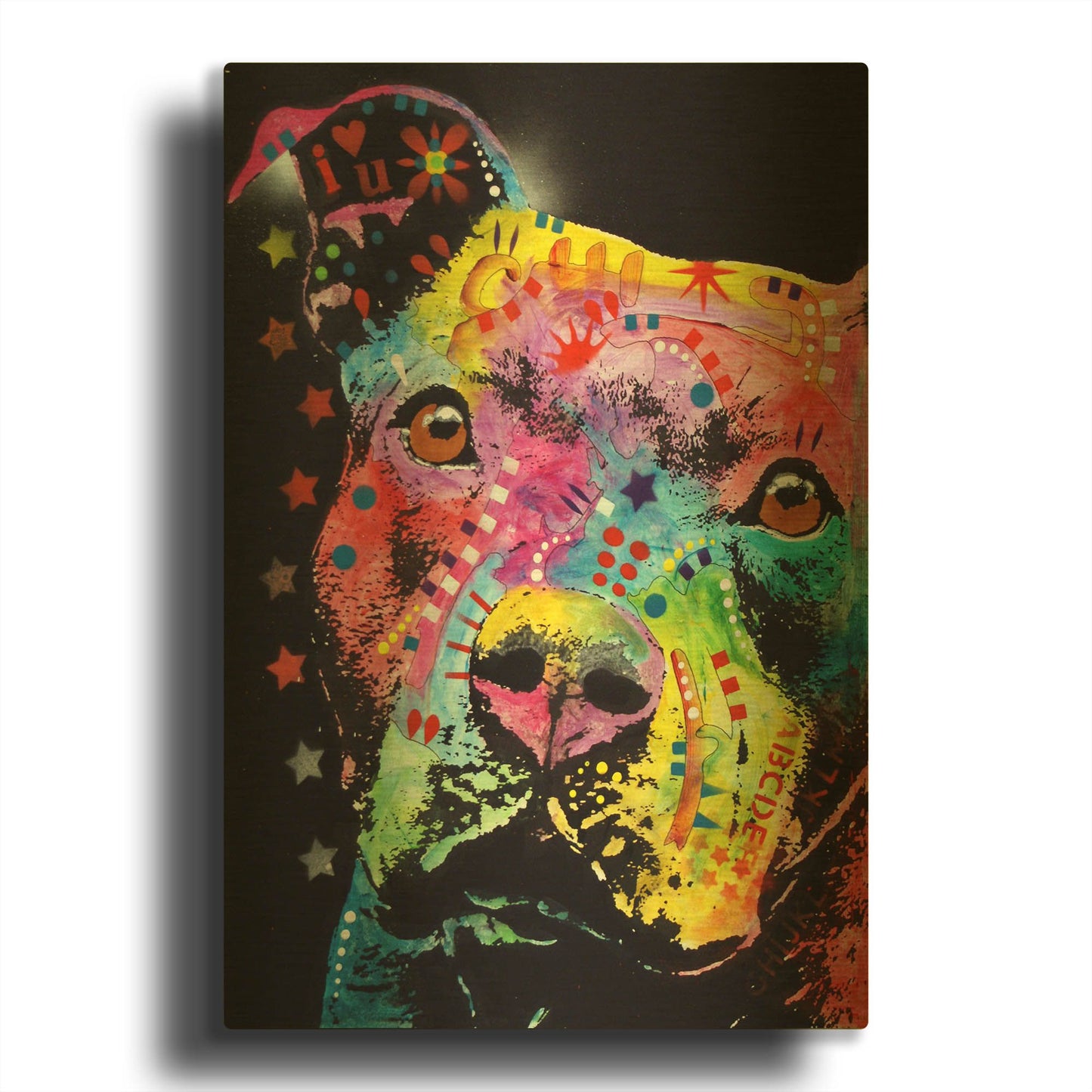 'Thoughtful Pit' By Dean Russo Gold Metal Wall Art