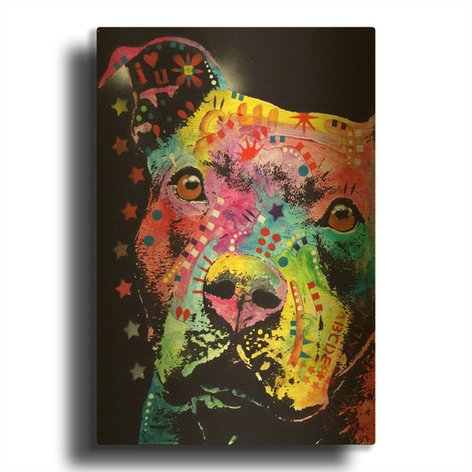 'Thoughtful Pit' By Dean Russo Gold Metal Wall Art
