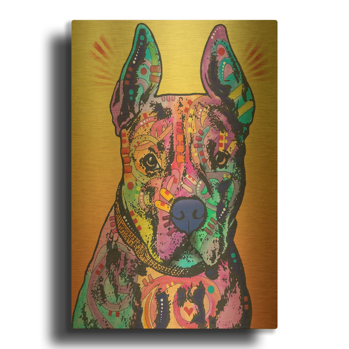 'Bugsy 2' By Dean Russo Gold Metal Wall Art