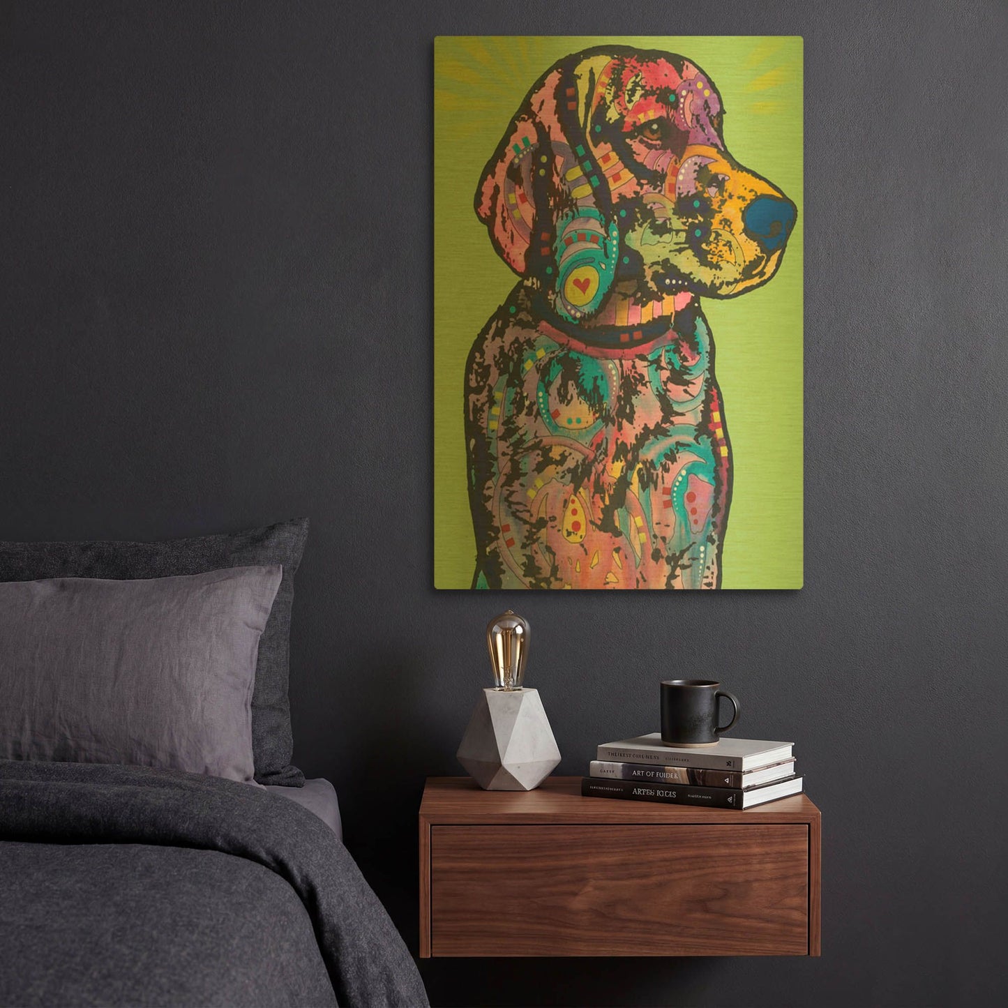'Hank B 19' By Dean Russo Gold Metal Wall Art